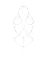 Srebrny, biżuteryjny biustonosz