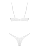 Biały, koronkowy komplet bielizny