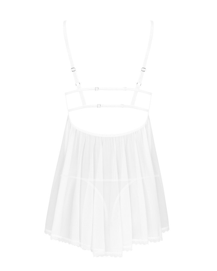 Biała babydoll i stringi