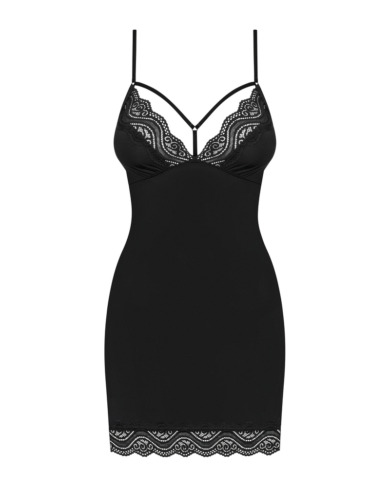 Czarna koszulka i stringi