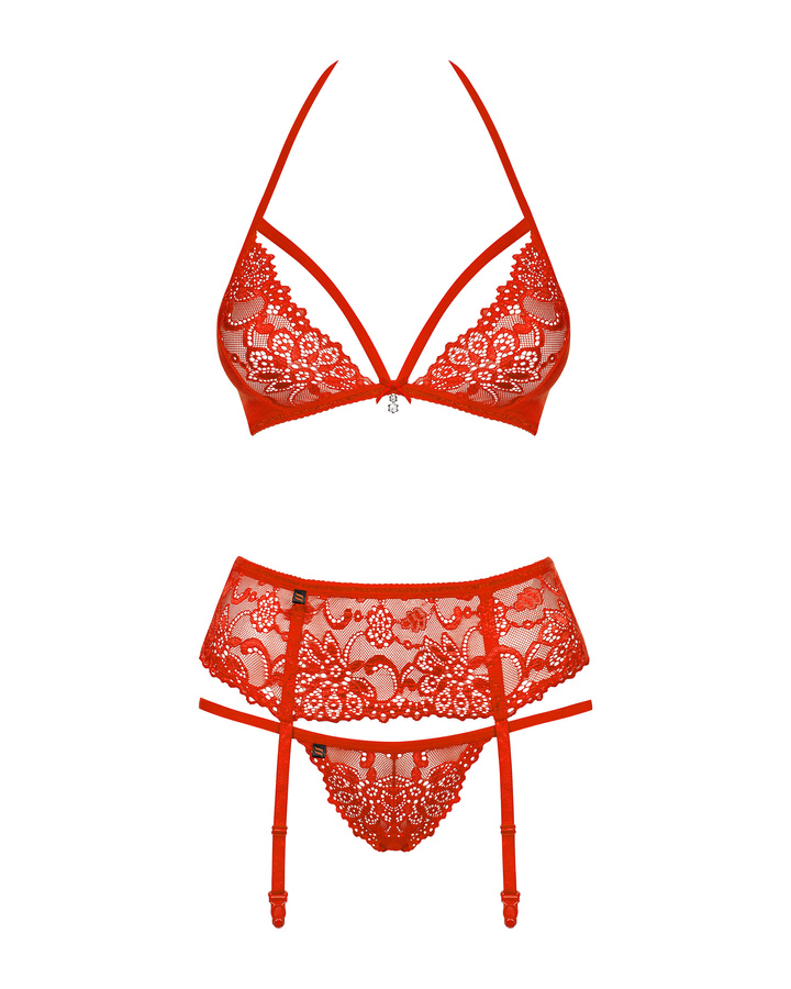 Red, lacy set