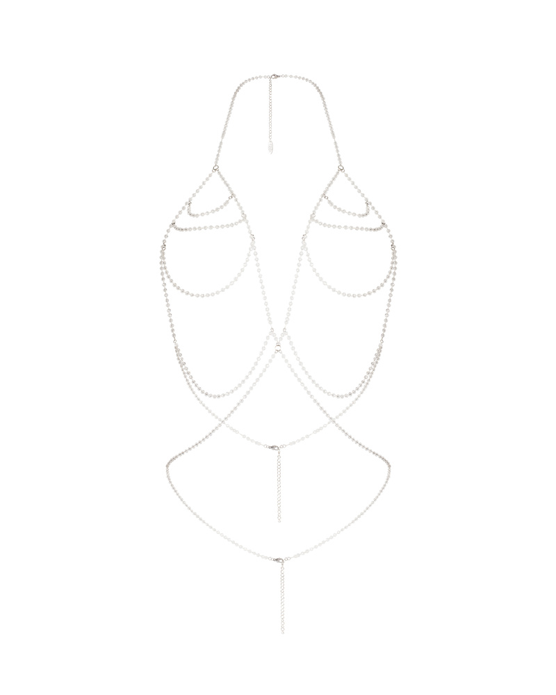 Srebrny, biżuteryjny biustonosz