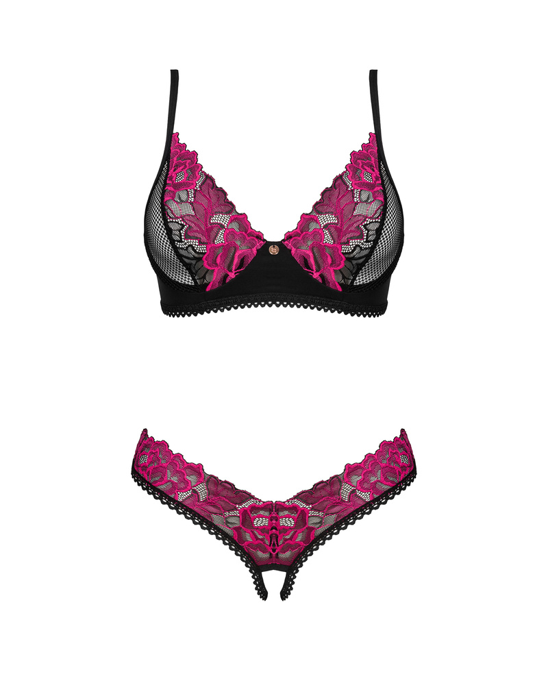 Set: reggiseno e perizoma aperto sul cavallo