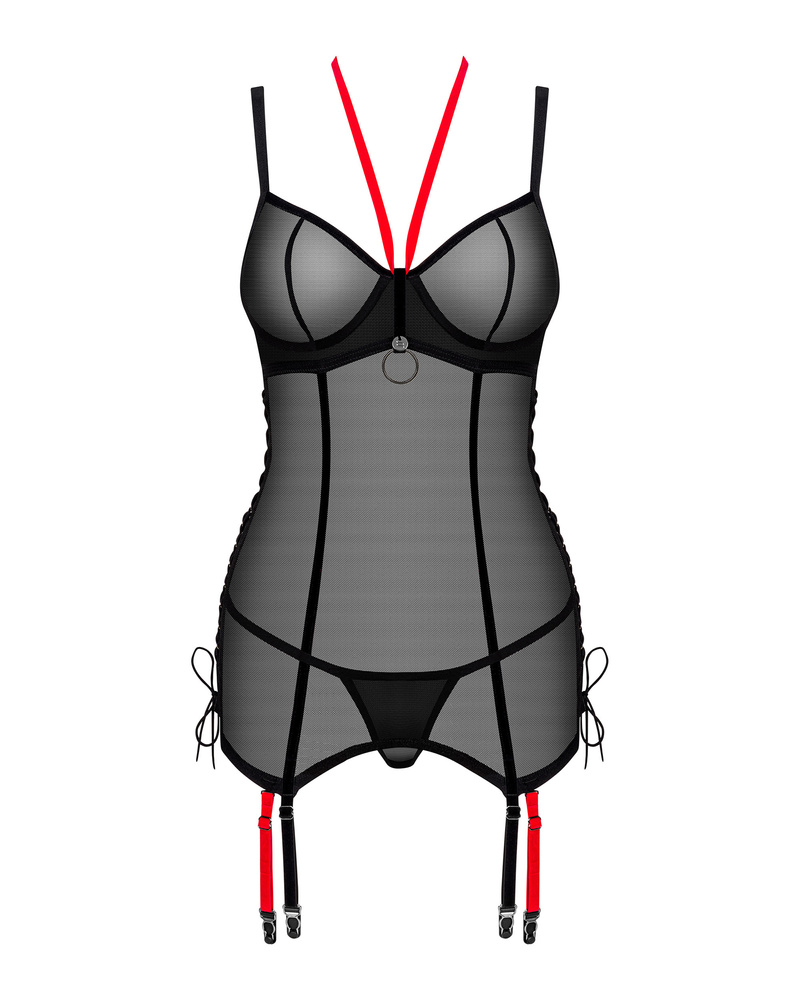 Gorset z odpisnanymi paskami do pończoch