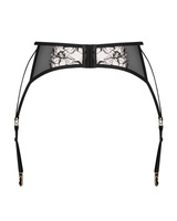 Pas do pończoch z haftowanym tiulem