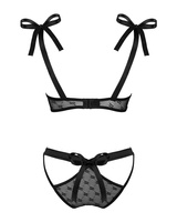 Czarny, prześwitujący komplet