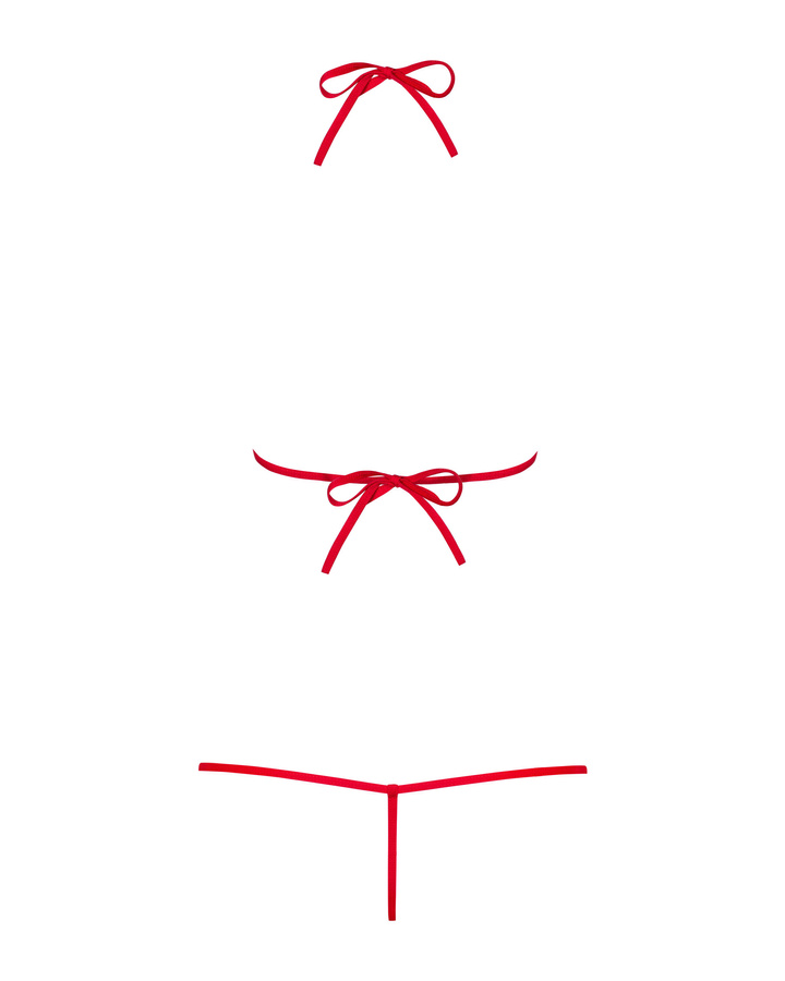 Czerwone body z gipiurowym zdobieniem