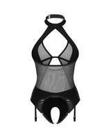 Body z paskami do pończoch i chokerem