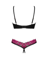 Komplet: biustonosz i otwarte stringi