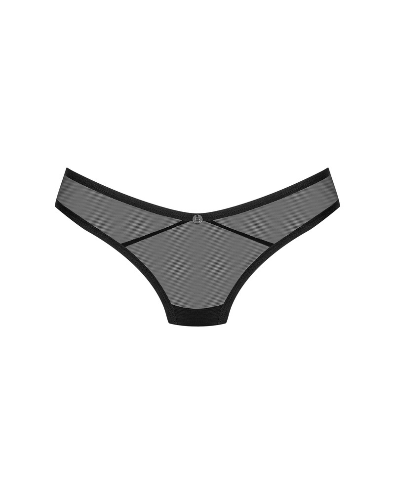 Prześwitujące, czarne stringi