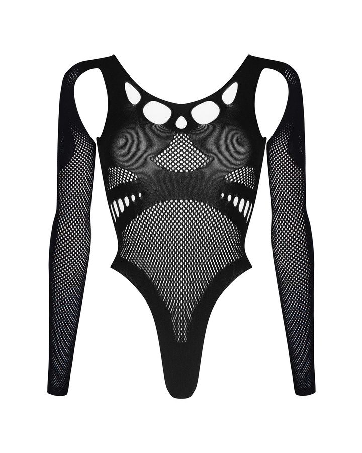 Czarne body z wysokim wycięciem