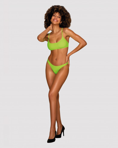 Neonowe zielone bikini