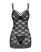 Czarna koszulka i stringi