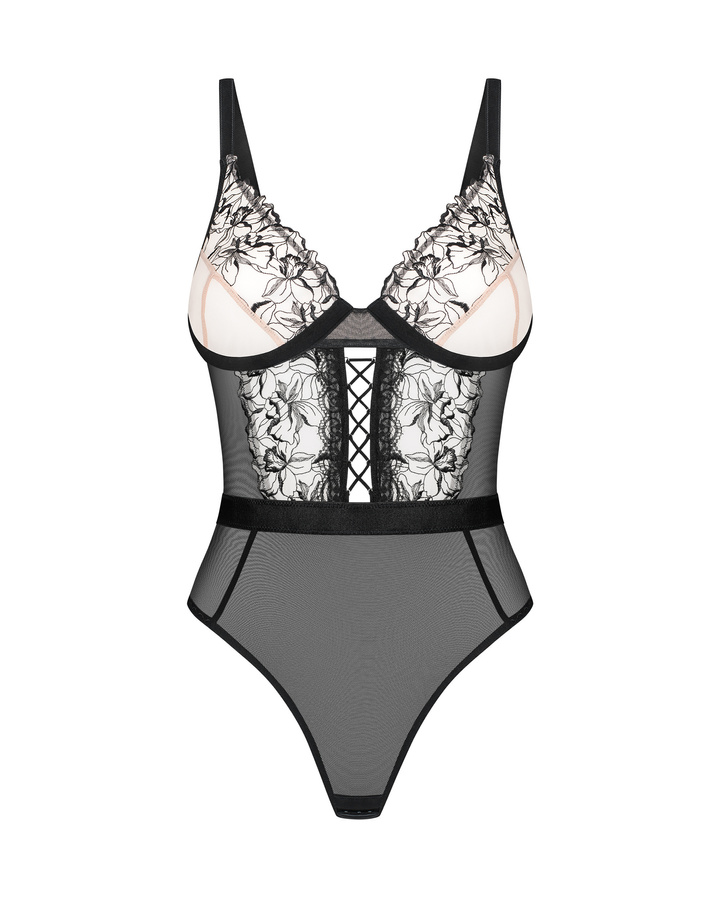 Body z kwiatowym haftem