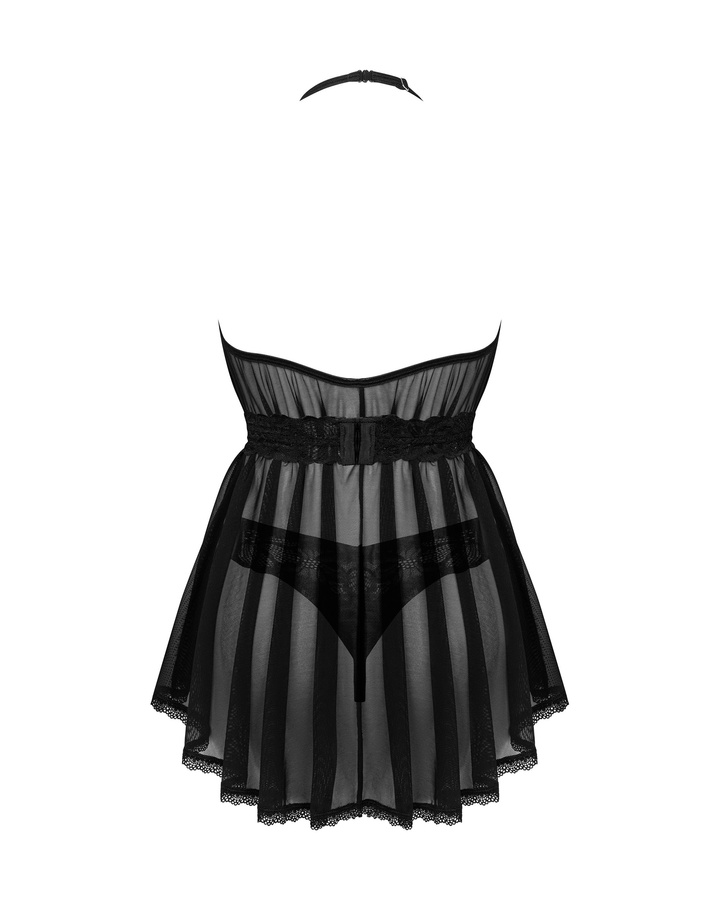 Prześwitująca babydoll i stringi