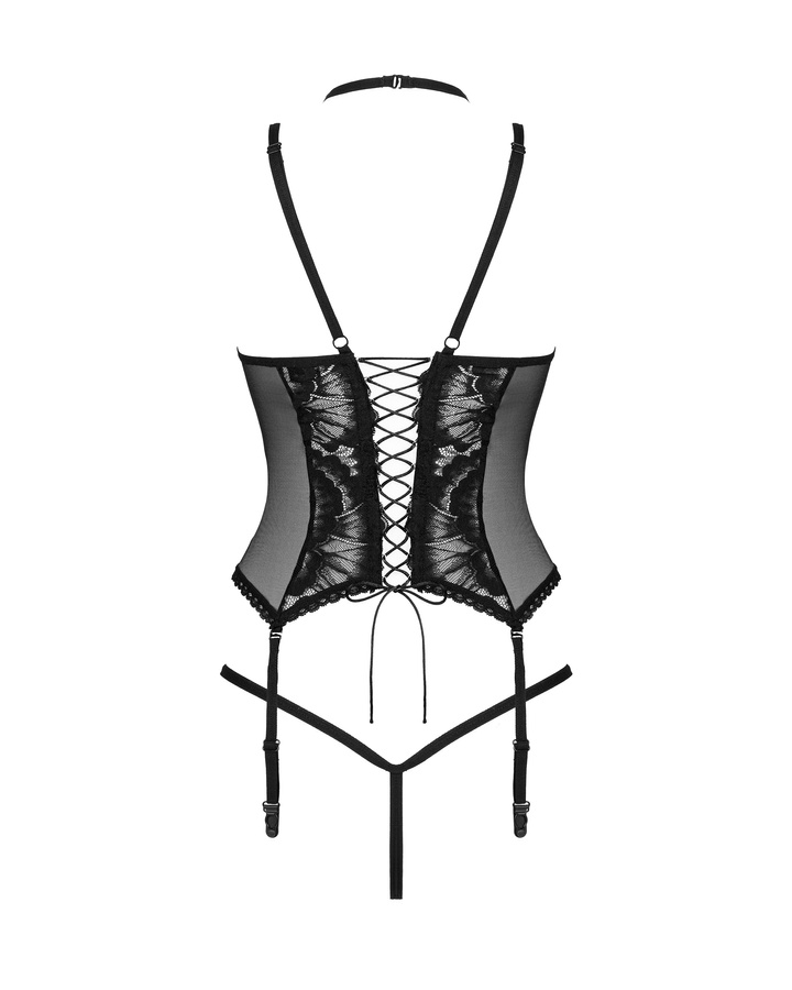 Corsetto in pizzo e tanga