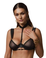 Czarny biustonosz z chokerem