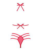 Zmysłowy, czerwony komplet