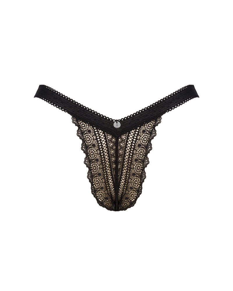 Koronkowe, czarne figi