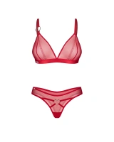 Czerwony komplet z ozdobnym sercem