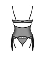 Czarny gorset i stringi