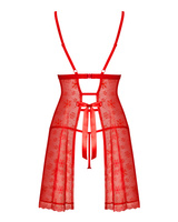 Czerwona, świąteczna babydoll