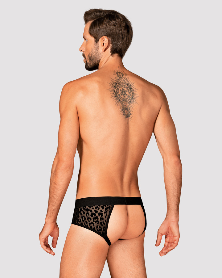 Czarne slipy typu jockstrap