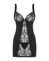 Czarna koszulka i stringi