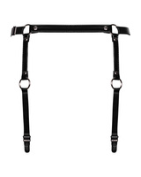 Czarny pas do pończoch harness