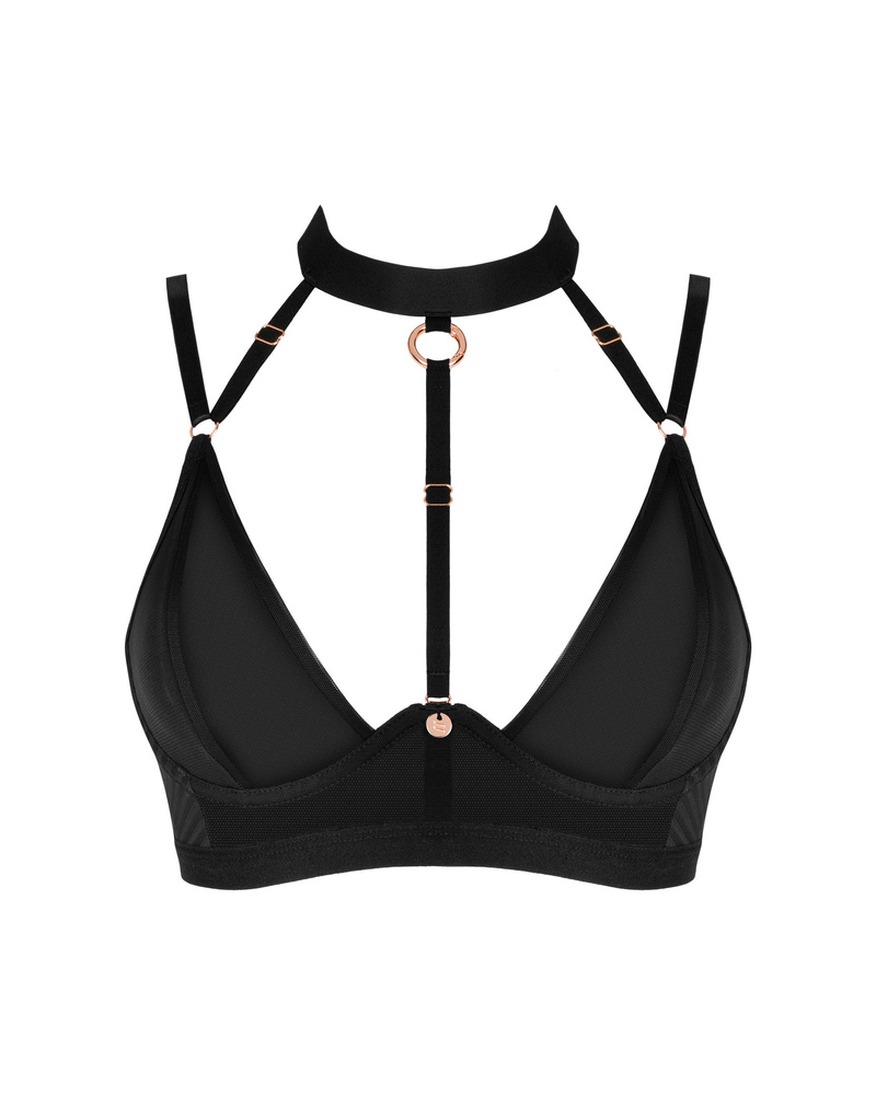 Reggiseno nero con choker