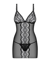 Czarna koszulka i stringi