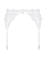 Biały pas do pończoch