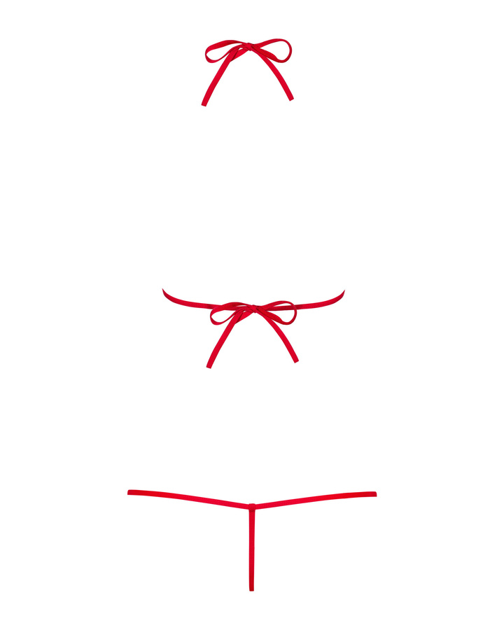 Czerwone body z gipiurowym zdobieniem