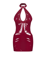 Sukienka z wycięciem na dekolcie i chokerem