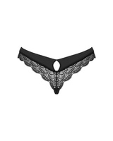 Czarne figi z koronką