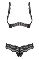 Otwarty, czarny komplet