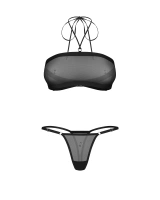 Komplet bielizny zdobiony srebrnymi ringami