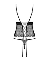 Czarny, koronkowy gorset