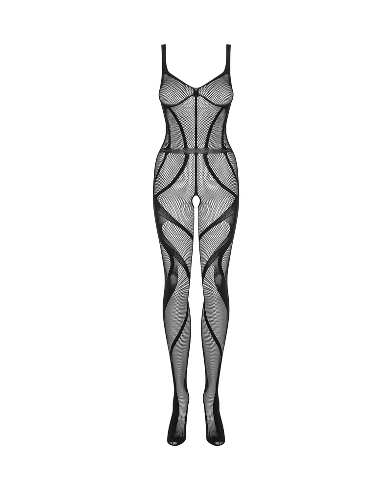 Seksowne, czarne bodystocking