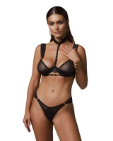 Czarny biustonosz z chokerem