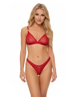 Czerwony komplet z ozdobnym sercem