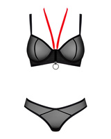 Prześwitujący komplet: biustonosz i stringi