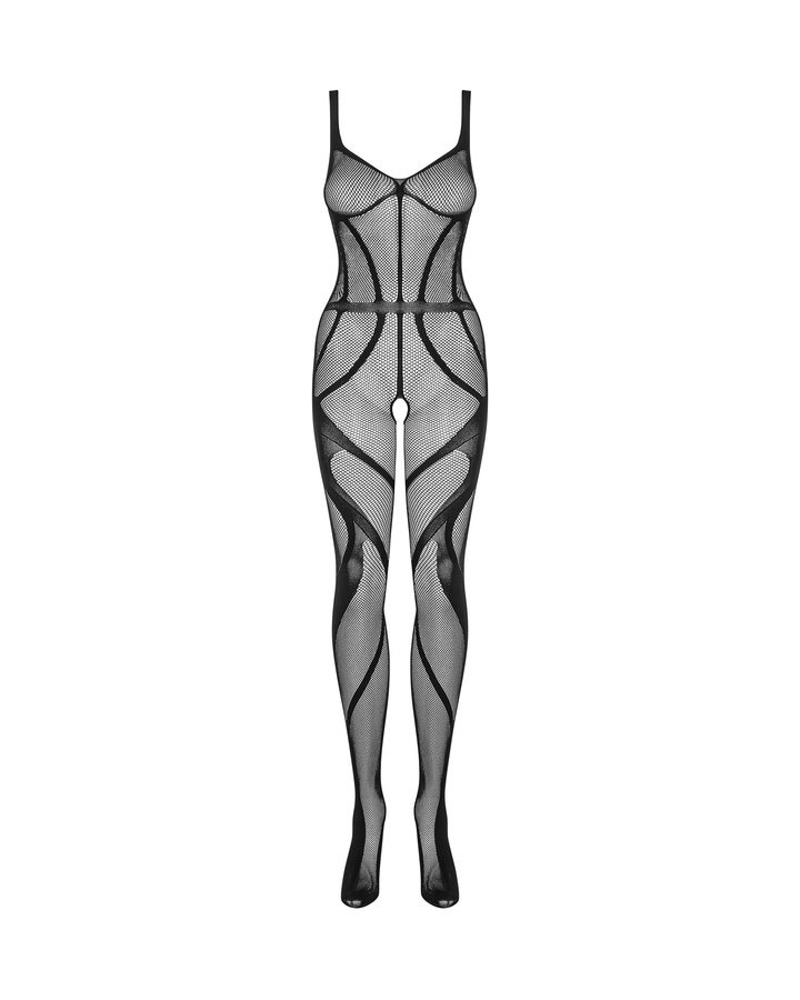 Seksowne, czarne bodystocking