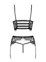 Czarny, koronkowy komplet