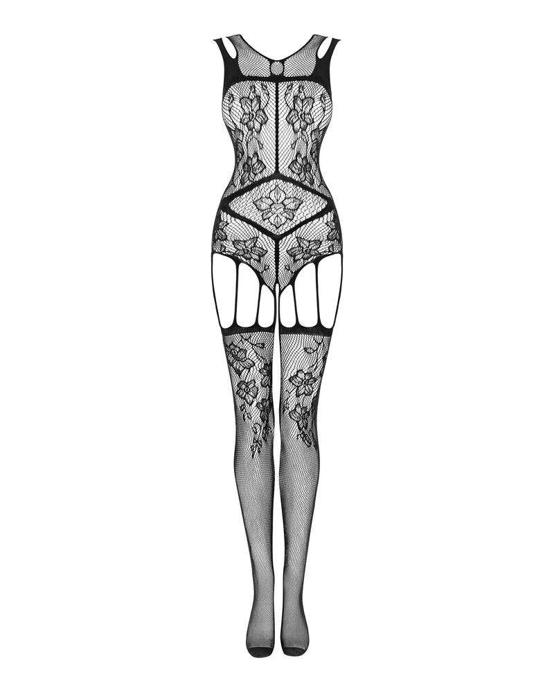 Bodystocking con motivo floreale