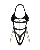 Czarne body zdobione łańcuszkami