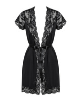 Elegancki, czarny szlafrok