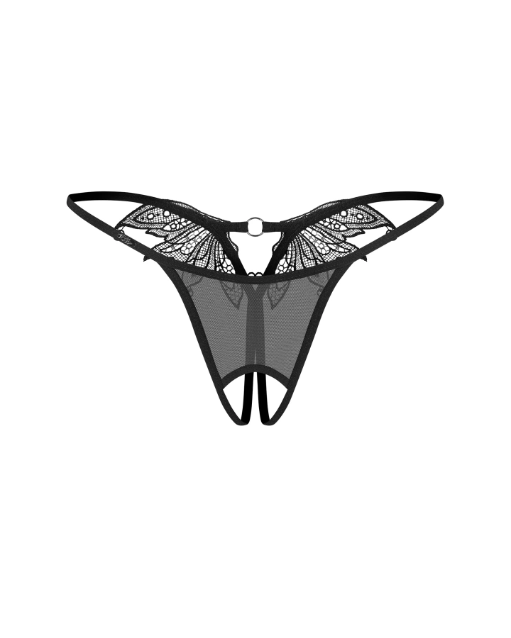 Otwarte stringi z koronkowym tyłem