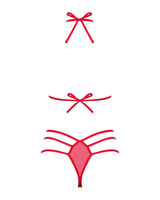 Zmysłowy, czerwony komplet