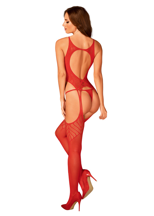 Czerwone bodystocking